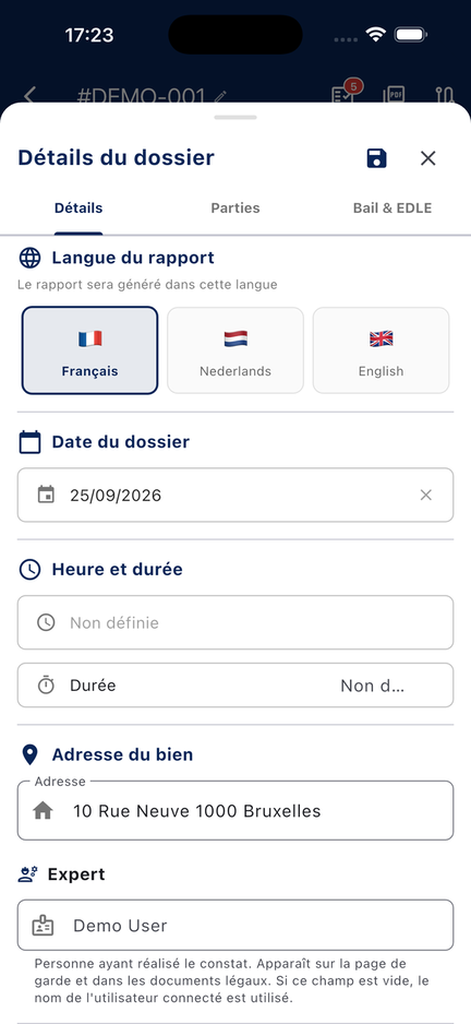 Détails du dossier