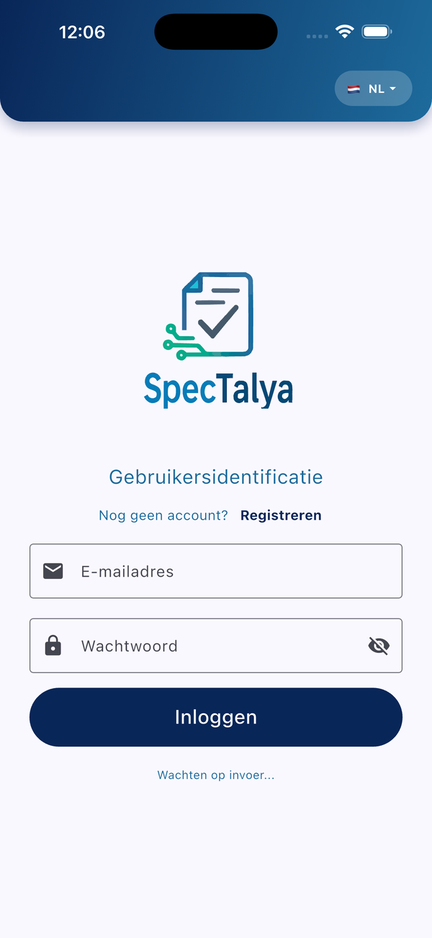 Inlogscherm